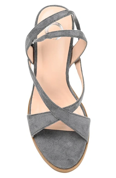 Shop Journee Collection Adalee Strappy Pump In Grey