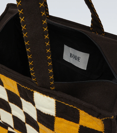Bode Portable Chess Set Merino wool-felt Tote Bag - Men - Brown Bags