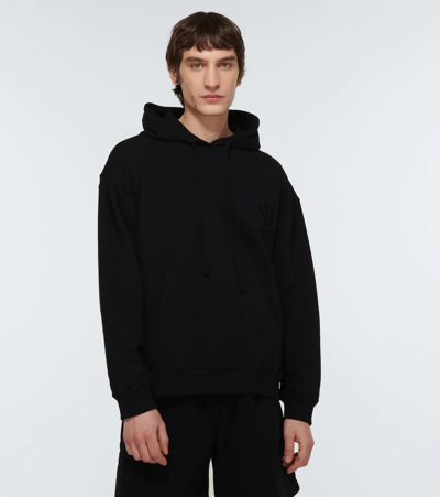 Shop Nanushka Cotton Hooded Sweatshirt In Black