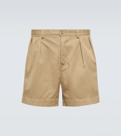 Shop Polo Ralph Lauren Pleated Cotton Shorts In Burmese Tan