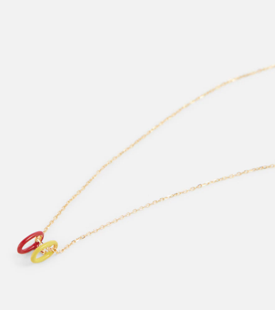 Shop Persée 18kt Gold Necklace With Enamel