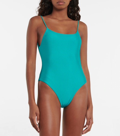 Jade Swim Trophy Swimsuit In Aqua Sheen