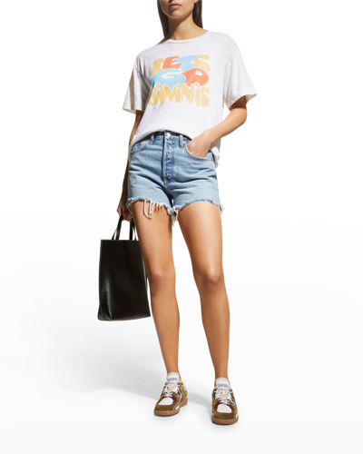 Shop Re/done 70s High Rise Cutoff Jean Shorts In 60s Fade