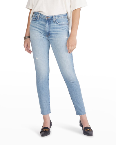 Etica Giselle Mid Rise Organic Denim Ankle Skinny Jeans In White | ModeSens