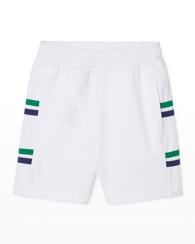 Shop Classic Prep Childrenswear Boy's Tex Tennis Performance Shorts In Bright White