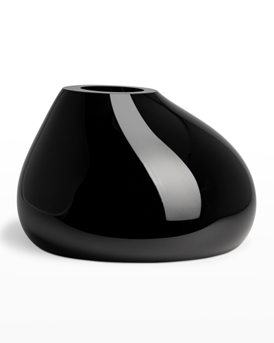 Orrefors Ebon Black Vase, Large