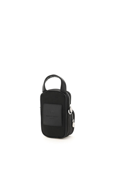 Shop Marine Serre Two-pocket Multiposition Mini Bag In Black