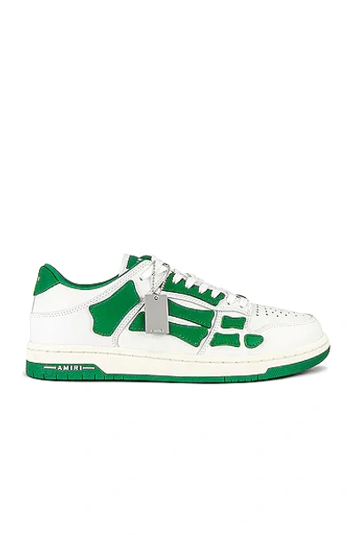 Shop Amiri Skel Top Low Top Sneaker In White & Green