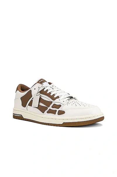 Shop Amiri Skel Top Low Top Sneaker In White & Brown