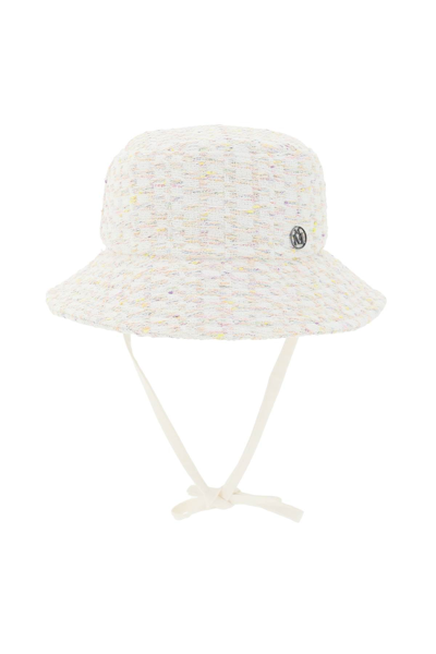 Shop Maison Michel Tweed Angele Bucket Hat In Mixed Colours
