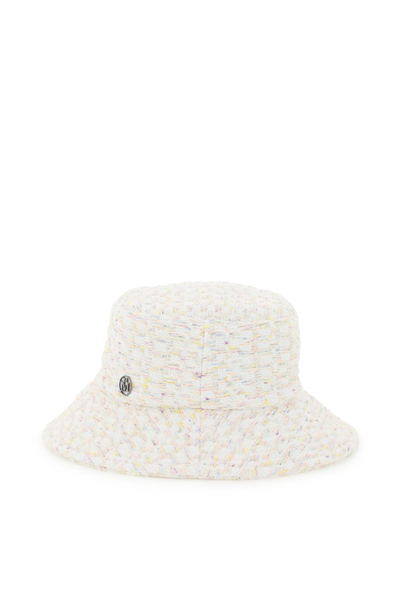 Shop Maison Michel Tweed Angele Bucket Hat In Mixed Colours