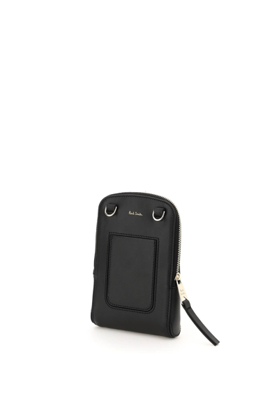 Shop Paul Smith 'painted Stripe' Phone Holder Mini Bag In Black