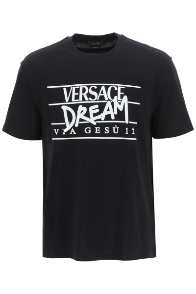 Shop Versace Dream Logo T-shirt In Mixed Colours