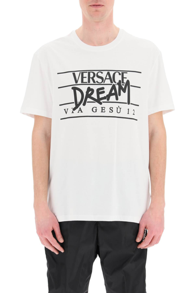 Shop Versace Dream Logo T-shirt In Mixed Colours