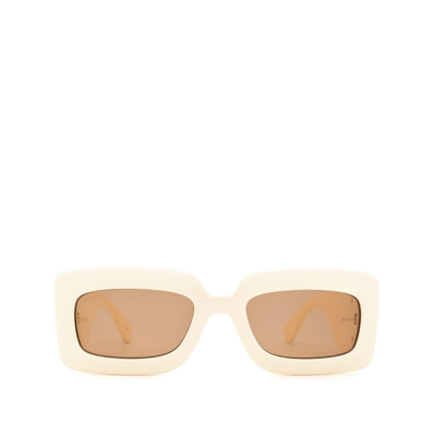 Shop Gucci Gg0811s Ivory Female Sunglasses