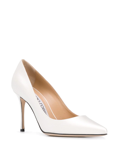 Shop Sergio Rossi Godiva 95mm Pointed Toe Pumps In White