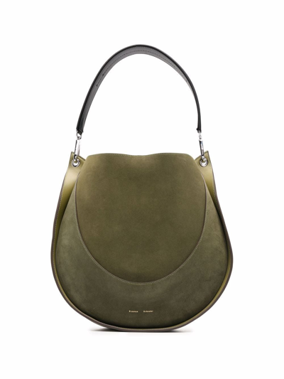 Shop Proenza Schouler Arch Suede Shoulder Bag In Green