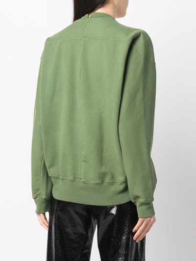 Shop Proenza Schouler White Label Logo-print Sweatshirt In Green