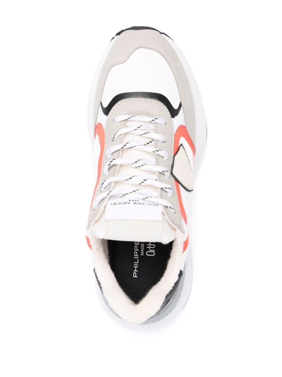 Shop Philippe Model Paris Antibes Lace-up Sneakers In White