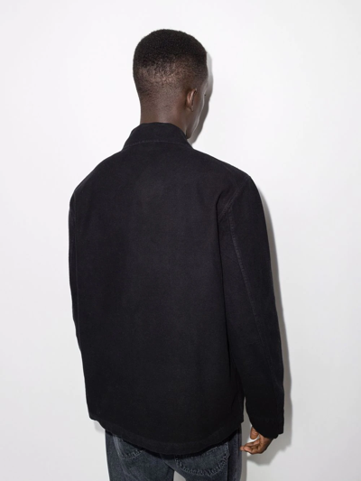 Shop Our Legacy Evening Brushed Shirt Jacket In Schwarz