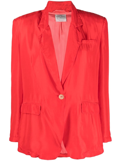 Shop Forte Forte Single-breasted Blazer In Red