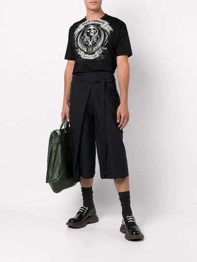 Shop Junya Watanabe Skull-print T-shirt In Schwarz