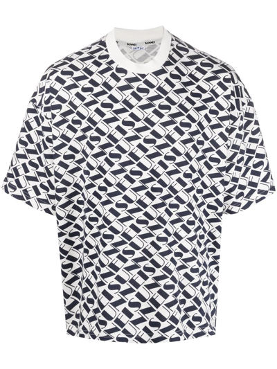 Shop Sunnei Graphic-print T-shirt In Weiss