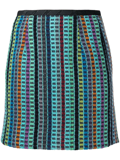 Shop Marine Serre Terry Kitchen Towels Mini Skirt In Multicolour