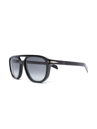 Shop Eyewear By David Beckham Pilot-frame Sunglasses In Black