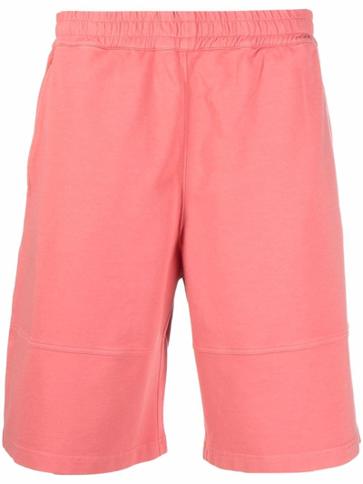 Shop Z Zegna Elasticated-waist Cotton Track Shorts In Rosa