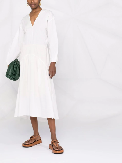Vince Open-back Detail Dress In Weiss