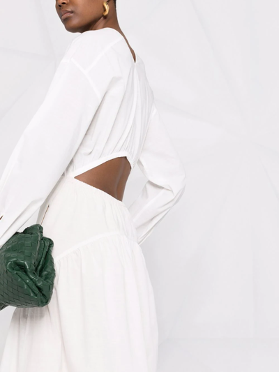 Vince Open-back Detail Dress In Weiss