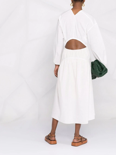 Vince Open-back Detail Dress In Weiss