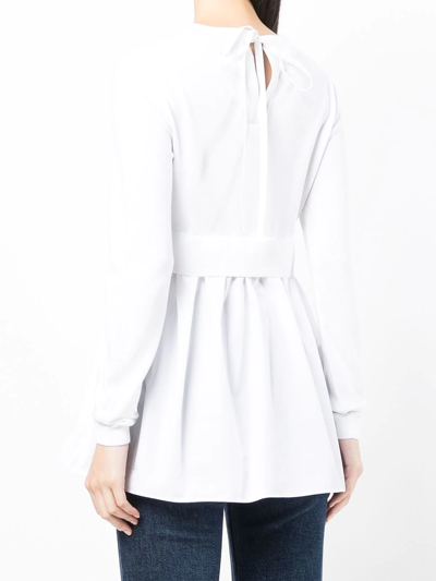 Shop Patou Layered Panelled Jumper In Weiss