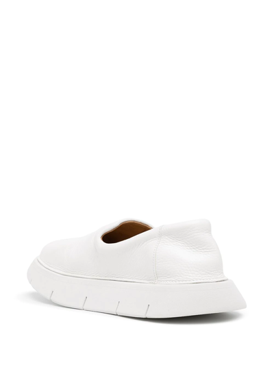 Shop Marsèll Chunky Sole Leather Loafers In Weiss