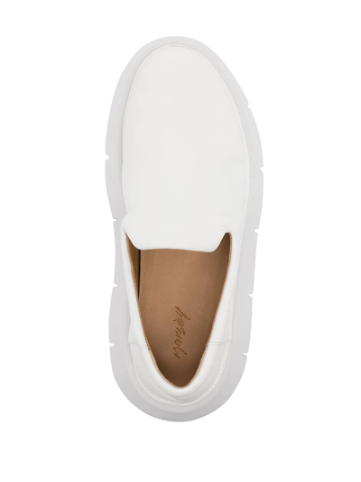 Shop Marsèll Chunky Sole Leather Loafers In Weiss