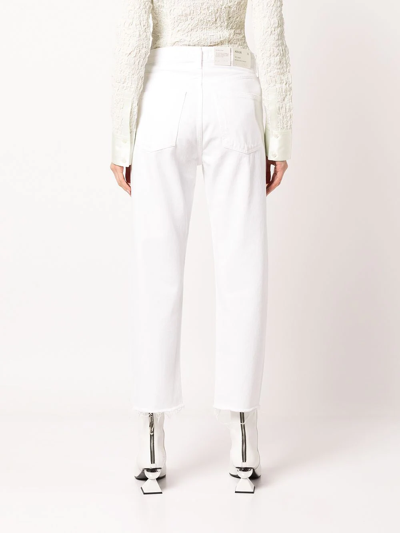 Shop Agolde High-waist Straight Jeans In White