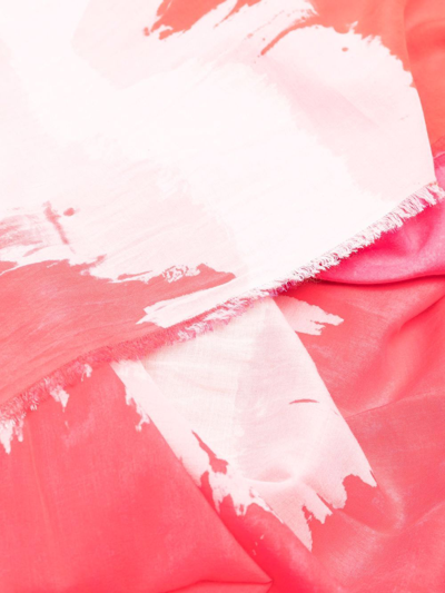 Shop Faliero Sarti Gradient-effect Cotton-blend Scarf In Rosa