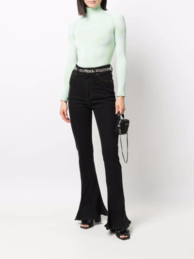 Shop Misbhv Turtle-neck Fitted Top In Grün