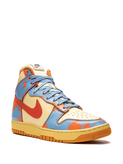 Shop Nike Dunk High 1985 "orange Acid Wash" Sneakers In Neutrals