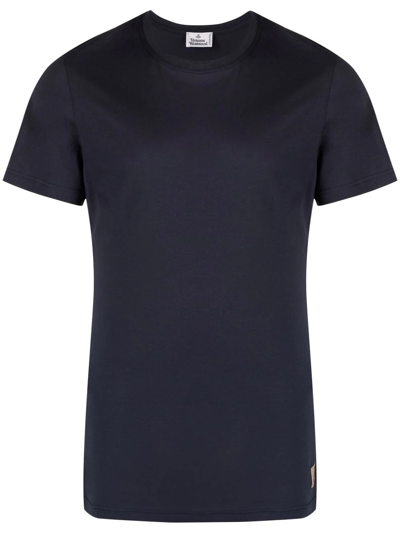 Vivienne Westwood Short Sleeved Logo-patch T-shirt In Blau