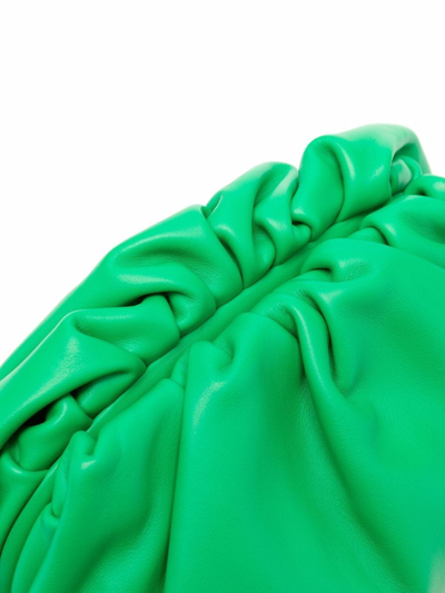 Shop Bottega Veneta The Pouch Leather Clutch Bag In Green