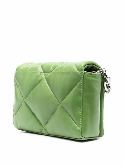 Stand Studio Quilted Flap Tote Bag In Grün