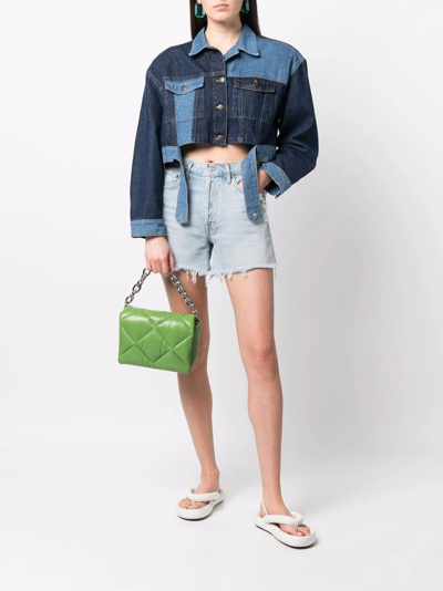 Stand Studio Quilted Flap Tote Bag In Grün