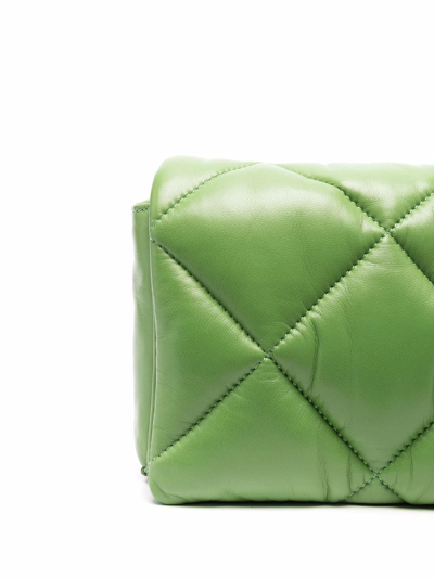 Stand Studio Quilted Flap Tote Bag In Grün