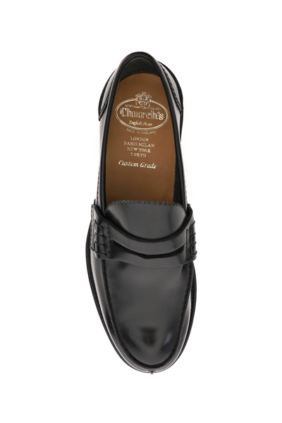 Shop Church's Leather Penny Loafers In Black