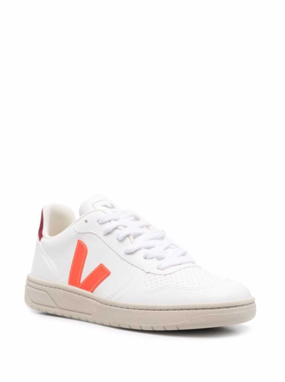 Shop Veja Woman's V10 White Vegan Leather Sneakers