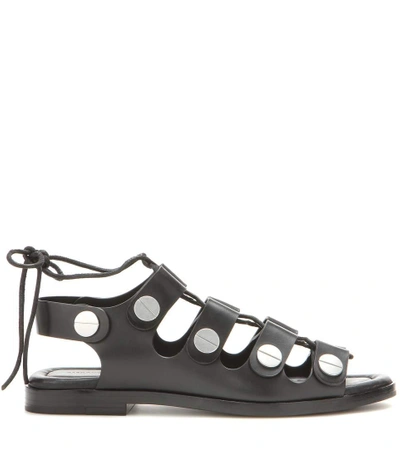 Shop Alexander Wang Patricia Lace-up Leather Sandals