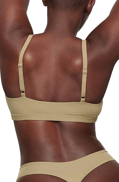 Shop Skims Fits Everybody Scoop Neck Bralette In Khaki