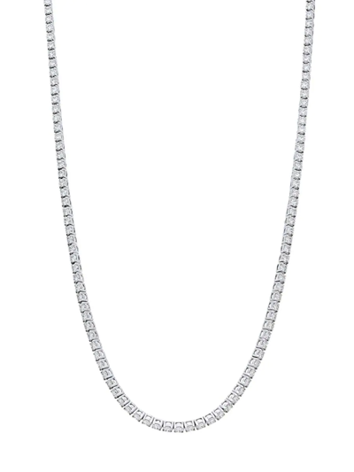 Shop Nephora Women's 14k White Gold Diamond Tennis Necklace